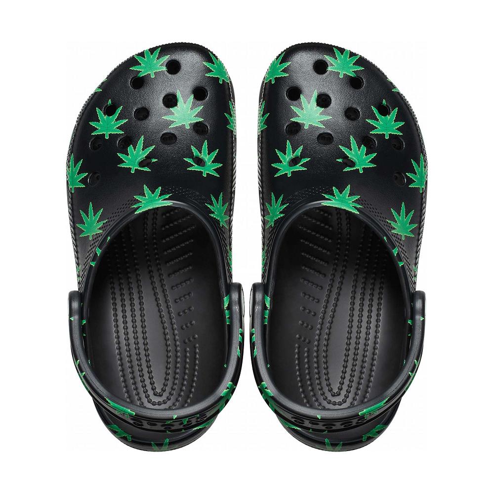 Crocs Classic Hemp Leaf Men Clogs Black | APFXHB571