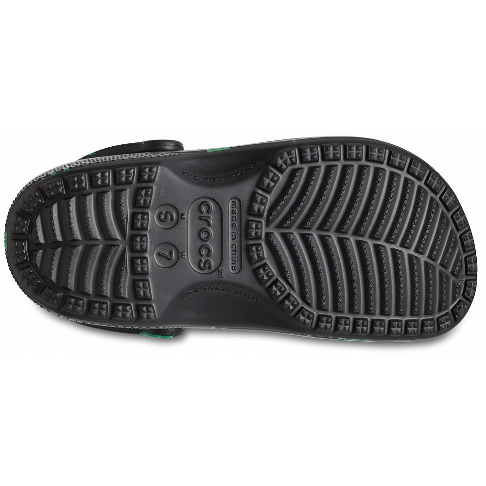 Crocs Classic Hemp Leaf Men Clogs Black | APFXHB571