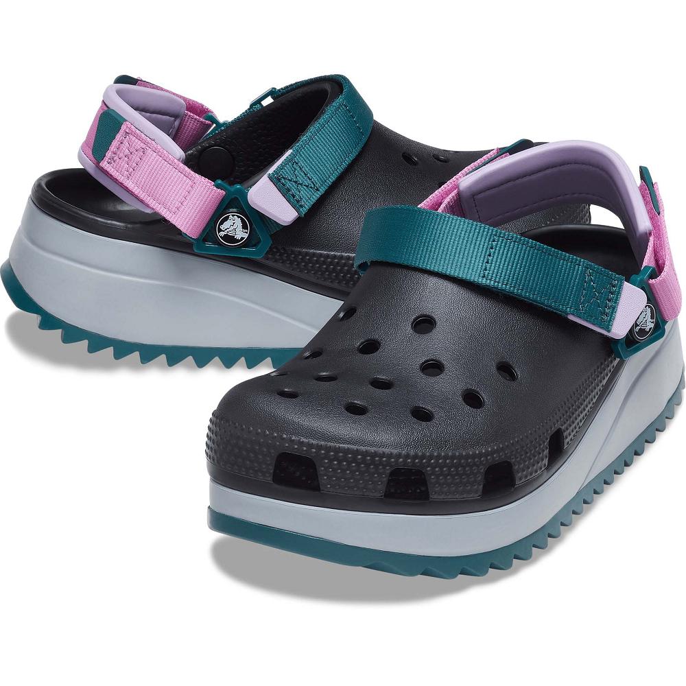 Crocs Classic Hiker Men Clogs Black / Multicolor | LQIAYJ518
