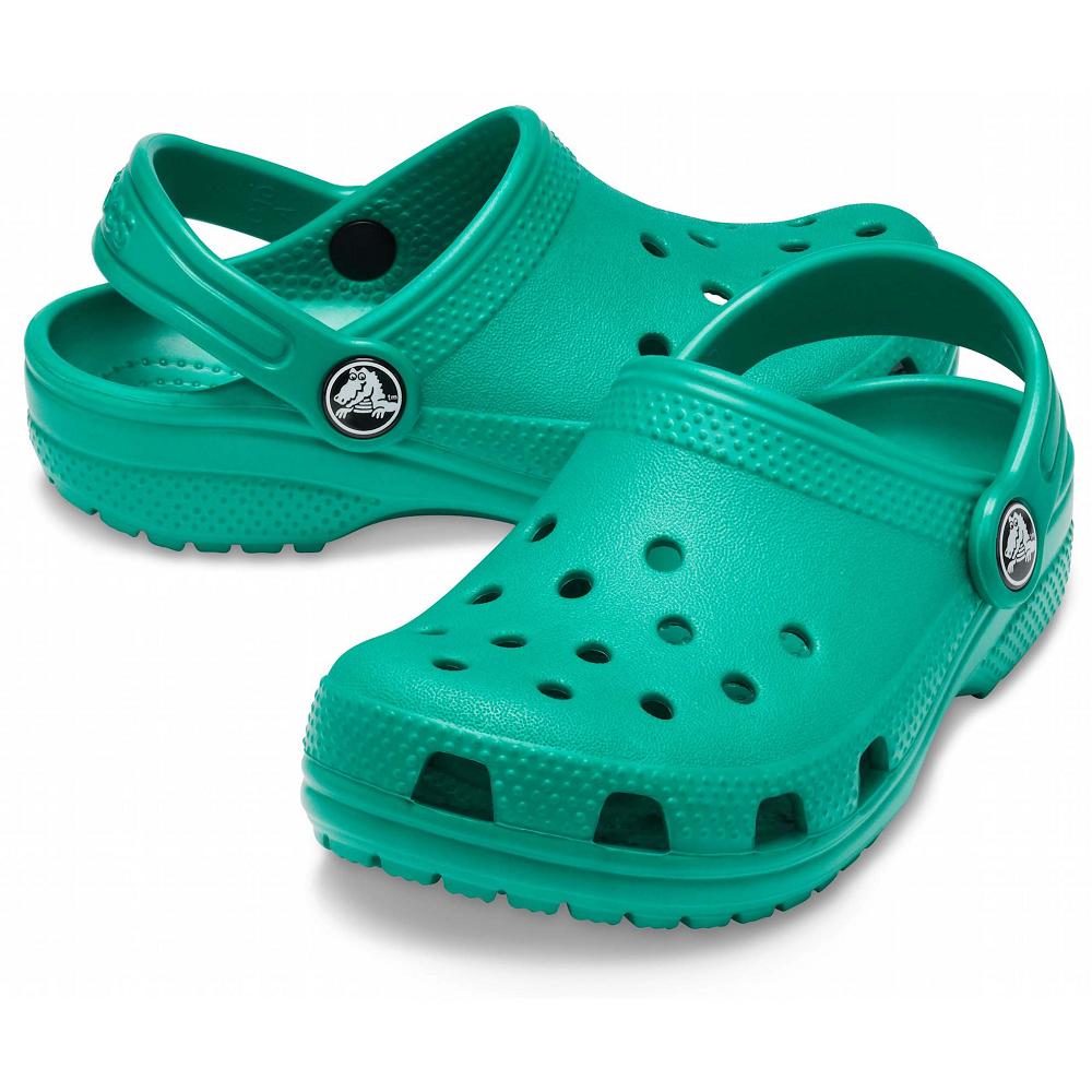 Crocs Classic Kids' Clogs Green | AZXEOS432