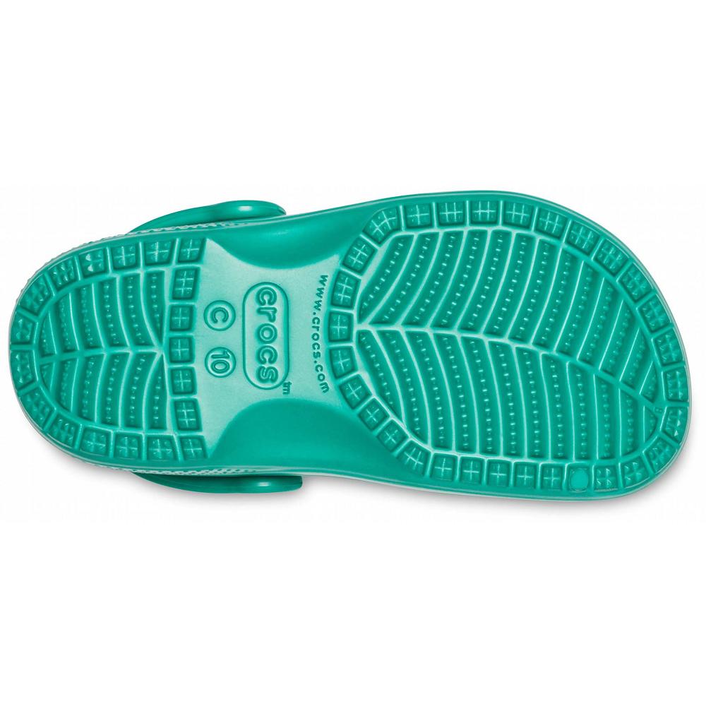 Crocs Classic Kids' Clogs Green | AZXEOS432