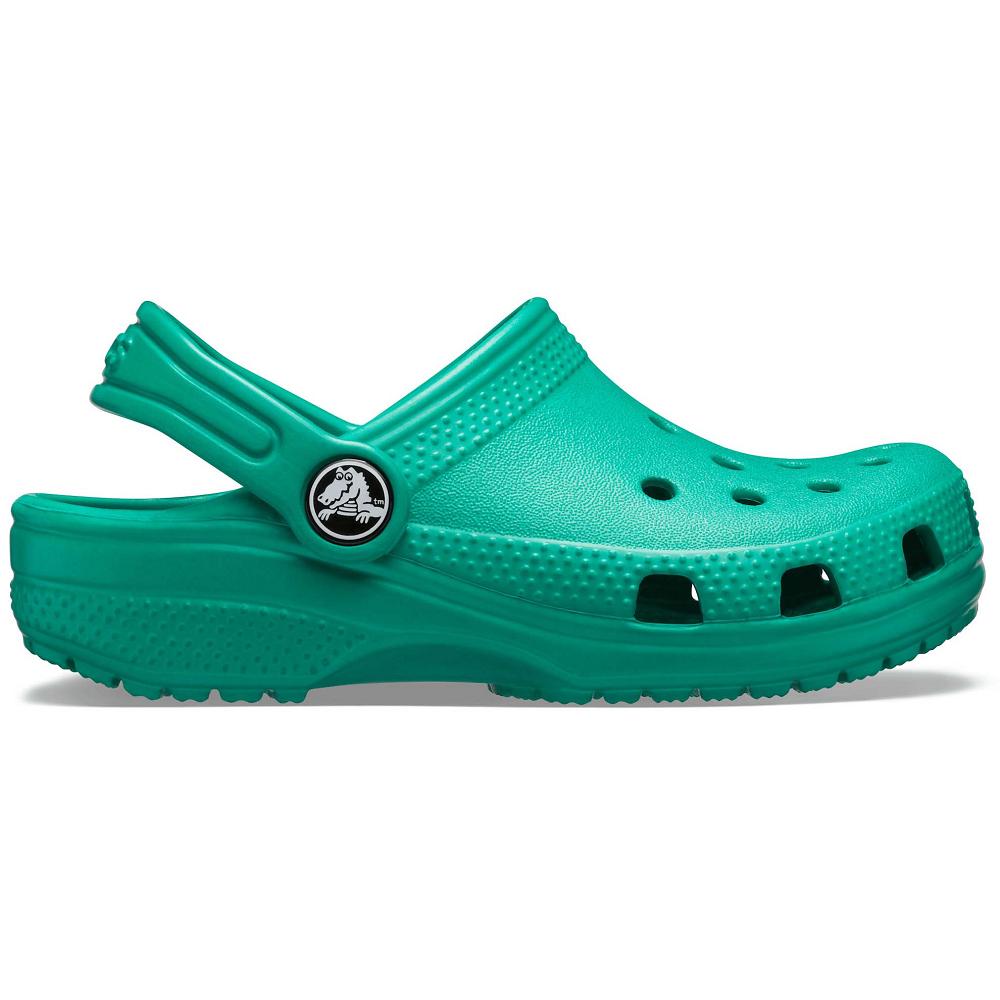 Crocs Classic Kids' Clogs Green | AZXEOS432