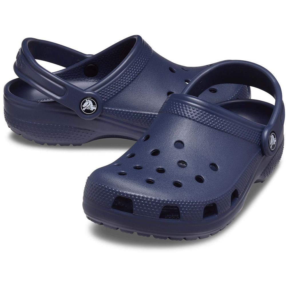 Crocs Classic Kids' Clogs Navy | CBGUZD629