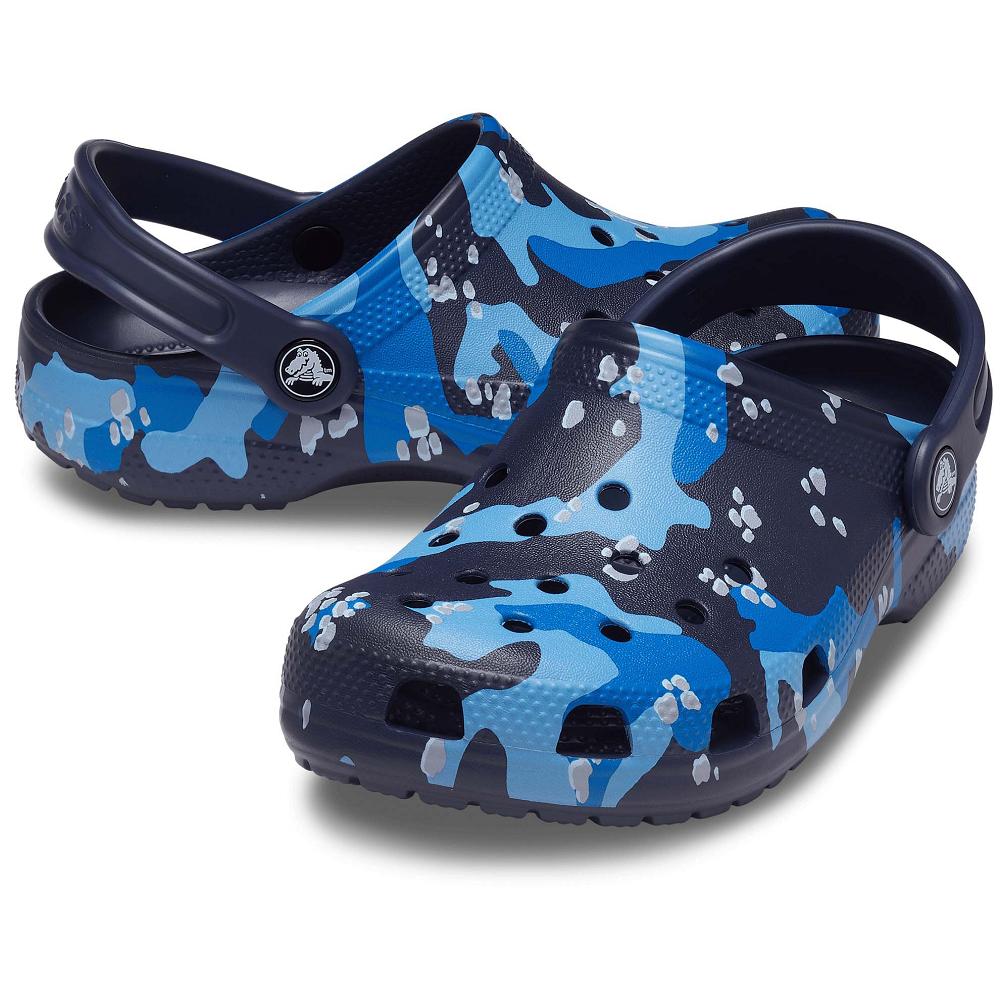 Crocs Classic Kids' Clogs Navy / Multicolor | TMREDS398