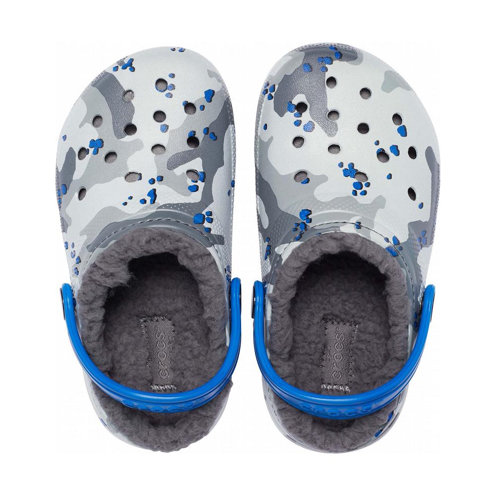 Crocs Classic Lined Kids' Clogs Grey | EJAIGM056