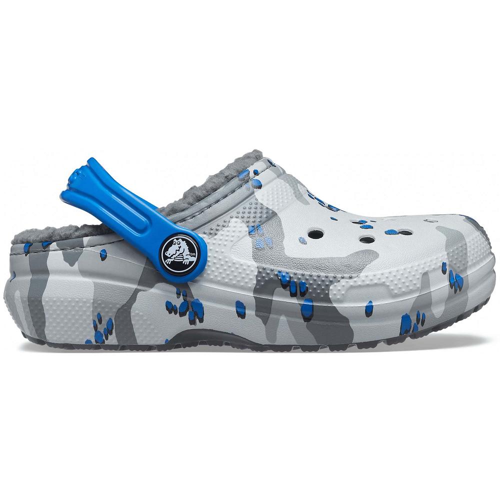 Crocs Classic Lined Kids' Clogs Grey | EJAIGM056
