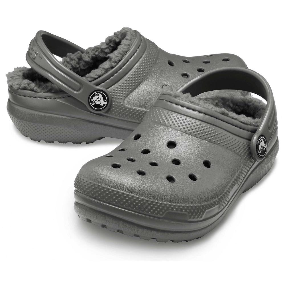 Crocs Classic Lined Kids' Clogs Grey | SUHLFZ701
