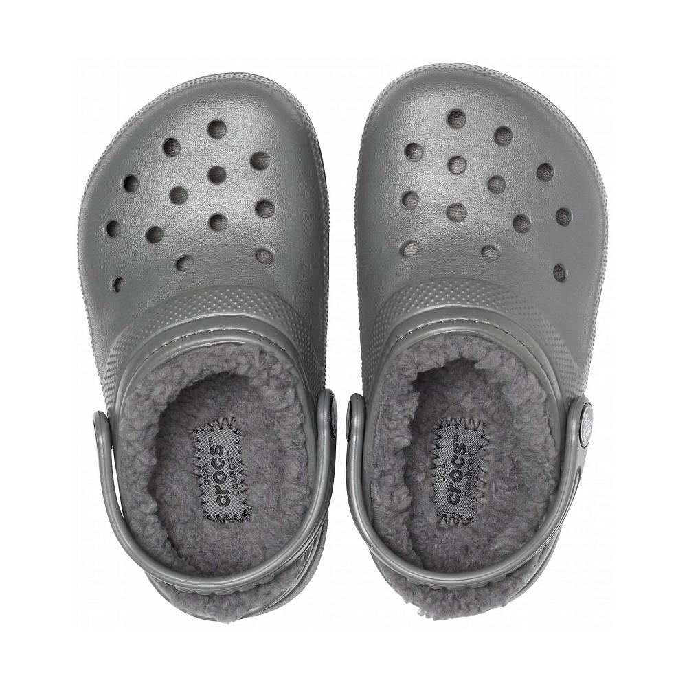 Crocs Classic Lined Kids' Clogs Grey | SUHLFZ701