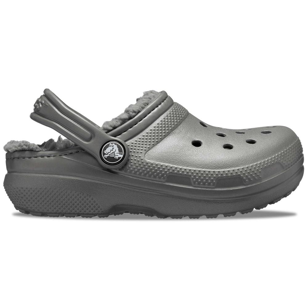 Crocs Classic Lined Kids' Clogs Grey | SUHLFZ701