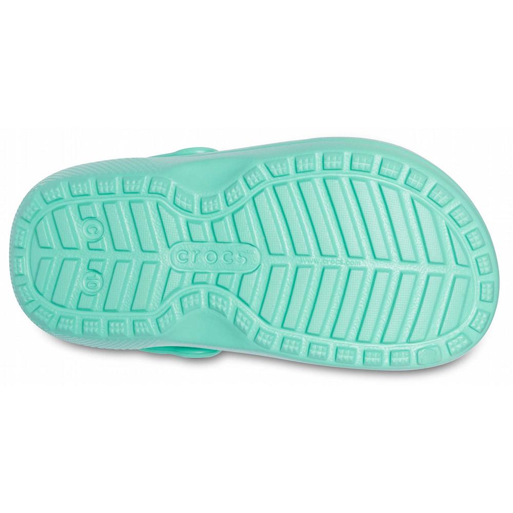Crocs Classic Lined Kids' Clogs Mint | BTZMGI024
