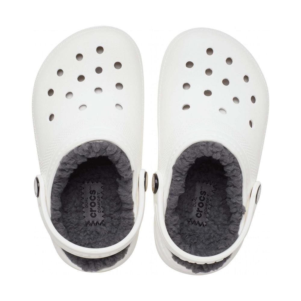 Crocs Classic Lined Kids' Clogs White | PTEKOW742