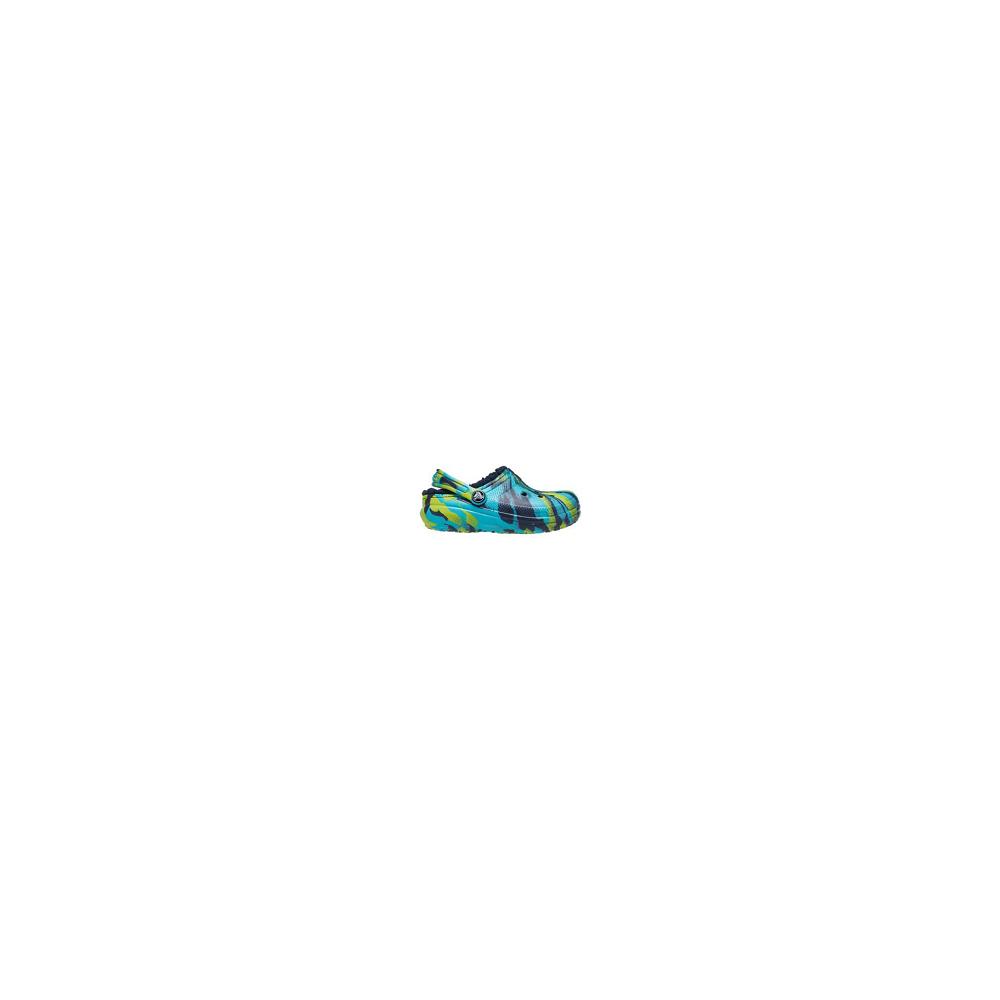 Crocs Classic Lined Marbled Kids' Clogs Blue / Multicolor | AWDHON923
