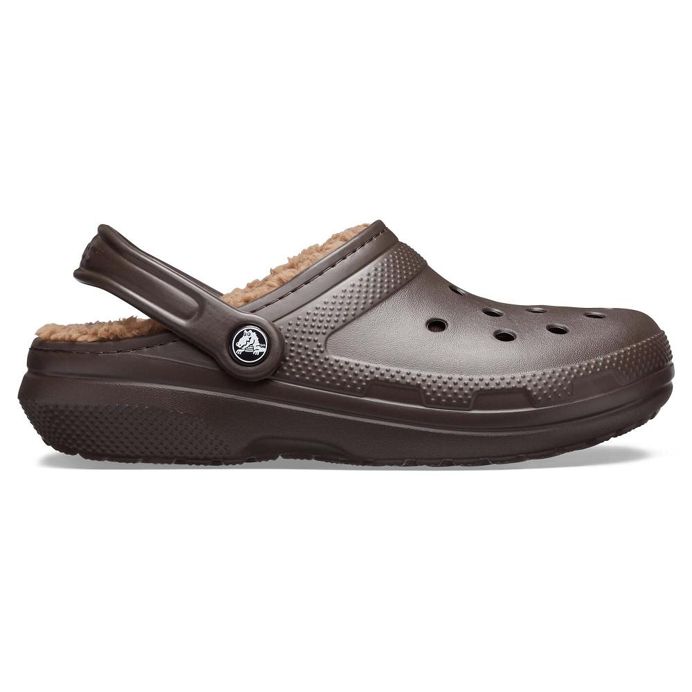 Crocs Classic Lined Men Clogs Coffee | UXRDSB651