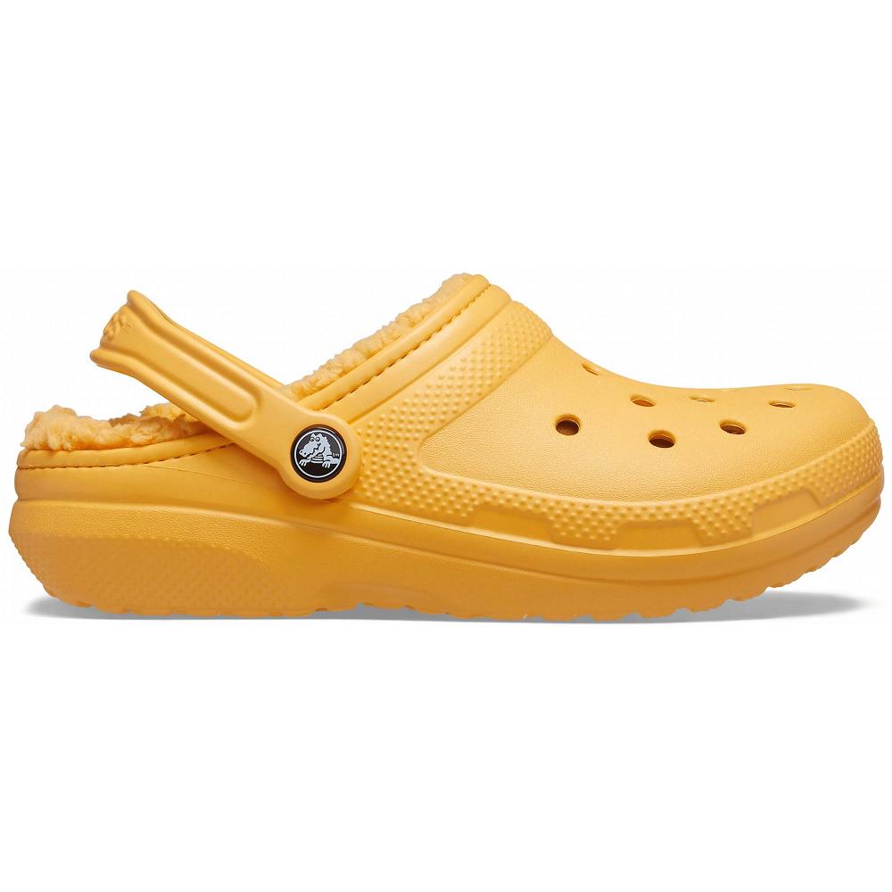 Crocs Classic Lined Men Clogs Gold | OQJMCI452
