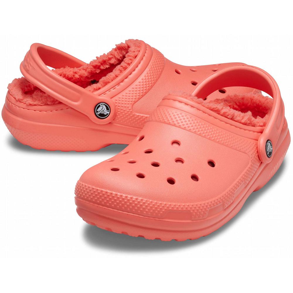 Crocs Classic Lined Men Clogs Red | HCBFVX826
