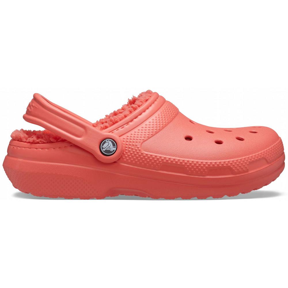 Crocs Classic Lined Men Clogs Red | HCBFVX826