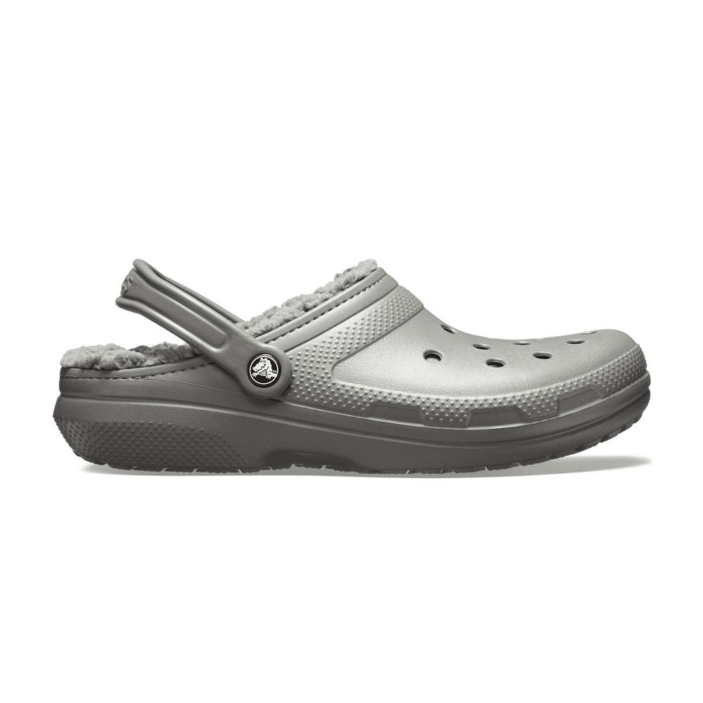 Crocs Classic Lined Men Clogs Silver | NCBZKH613