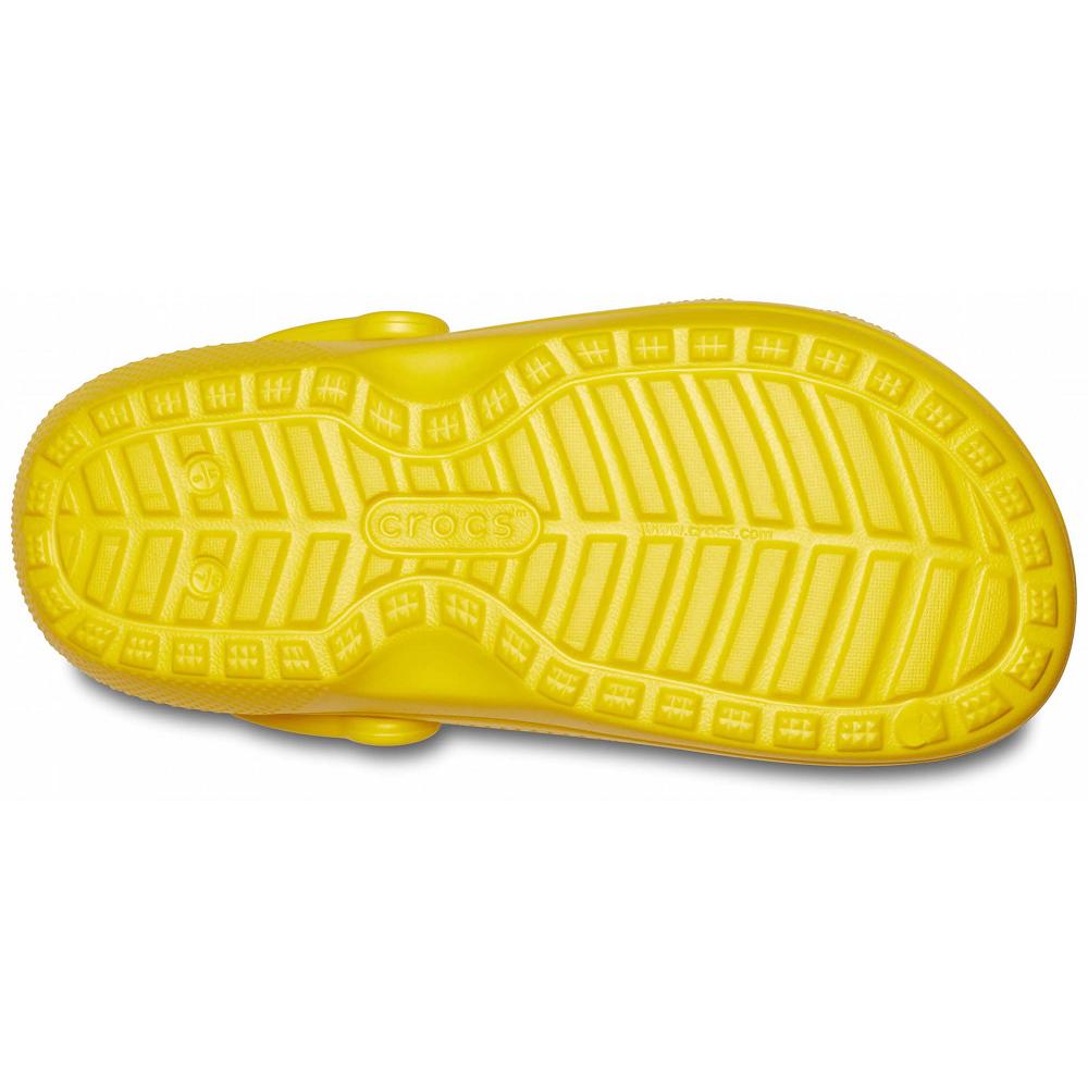 Crocs Classic Lined Men Clogs Yellow | VYDQLJ317