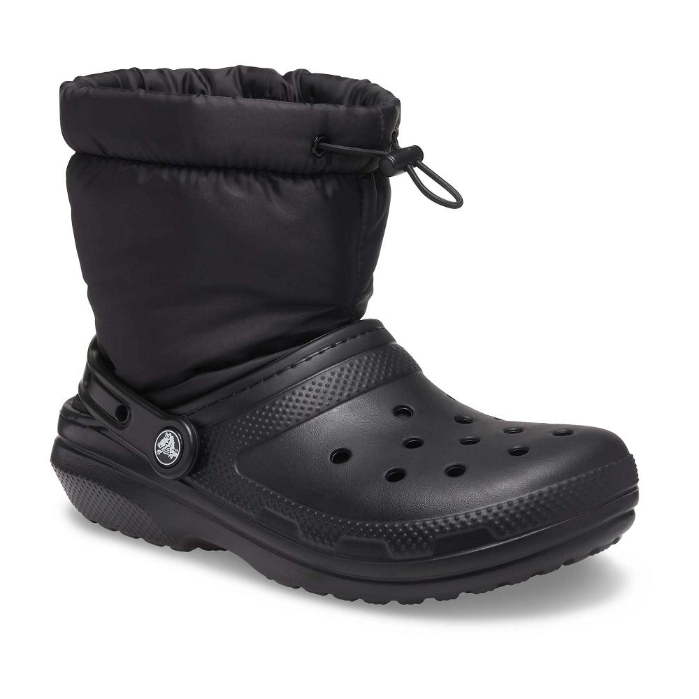 Crocs Classic Lined Neo Puff Men Boots Black | ROFMDB690