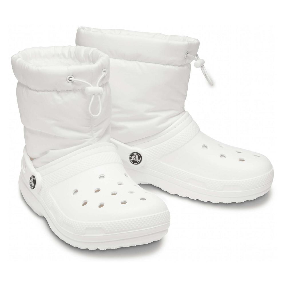 Crocs Classic Lined Neo Puff Men Boots White | JAMTNG829