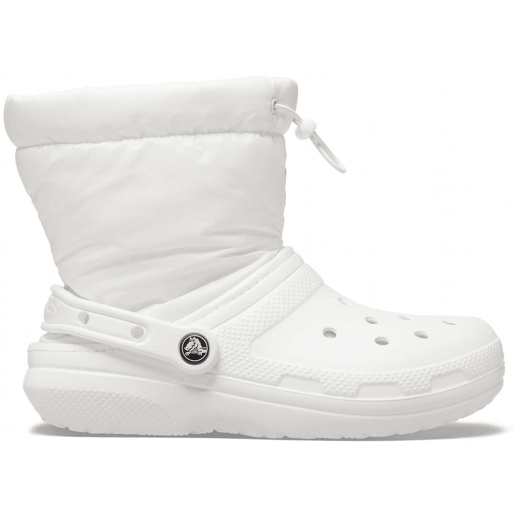 Crocs Classic Lined Neo Puff Men Boots White | JAMTNG829