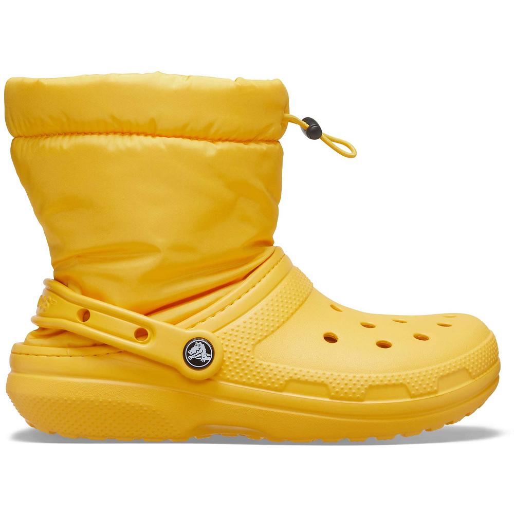 Crocs Classic Lined Neo Puff Men Boots Yellow | IRWJNM061