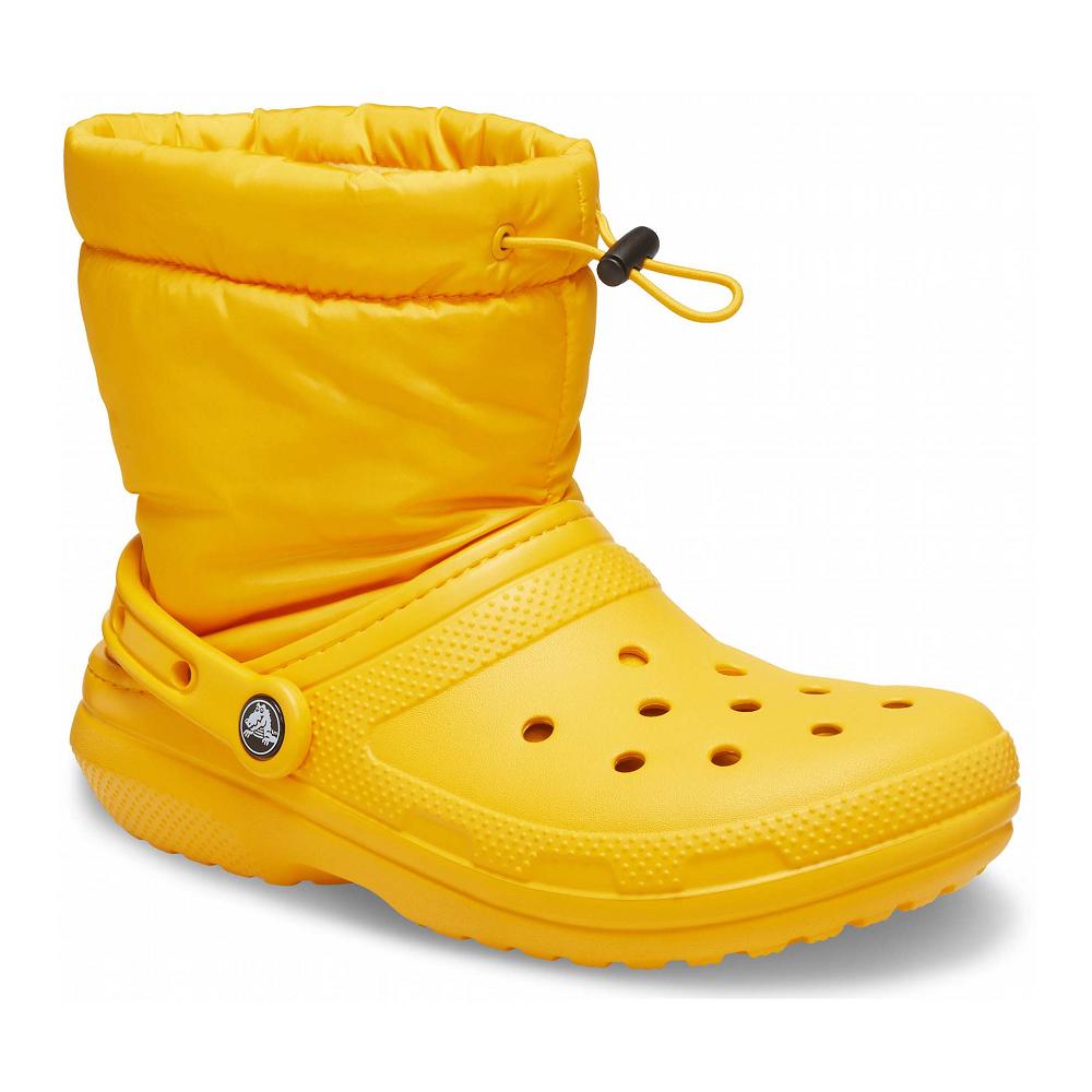 Crocs Classic Lined Neo Puff Men Boots Yellow | IRWJNM061
