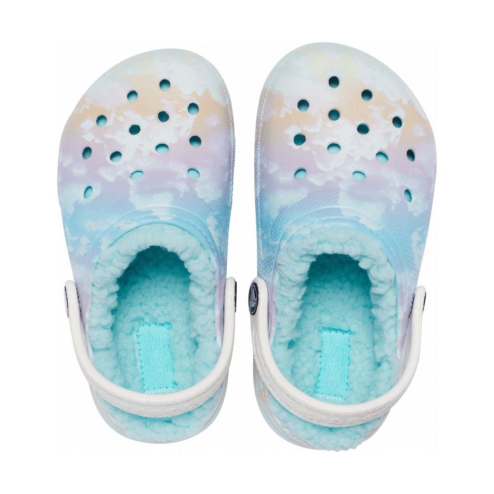 Crocs Classic Lined Out of This World Kids' Clogs White / Multicolor | USMYIW702