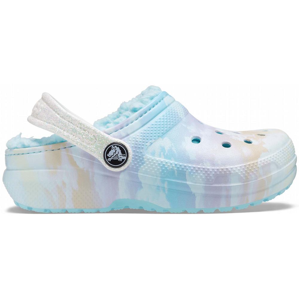 Crocs Classic Lined Out of This World Kids' Clogs White / Multicolor | USMYIW702