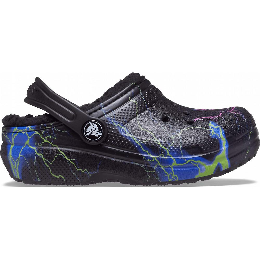 Crocs Classic Lined Out of This World Kids' Clogs Black | YAZOUM263