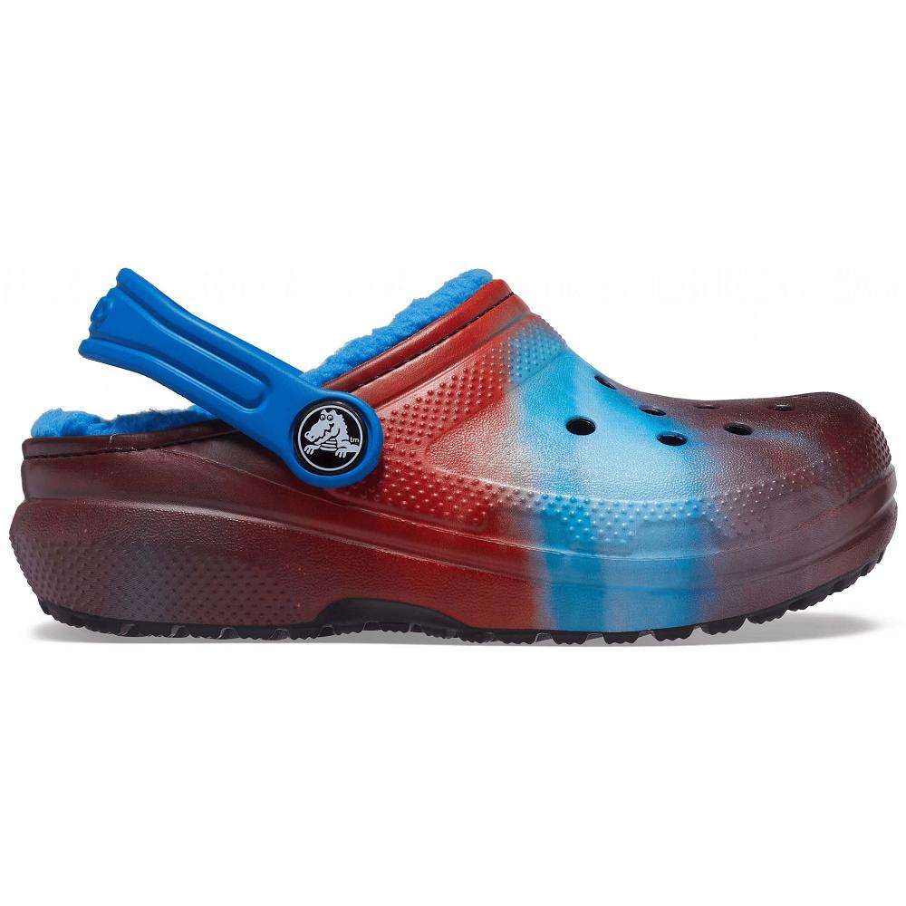 Crocs Classic Lined Out of This World Kids' Clogs Red | ZILNTY801