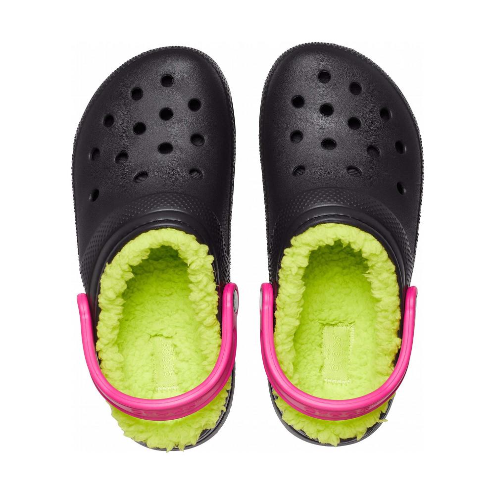 Crocs Classic Lined Pop Strap Men Clogs Black | CBWUAN418