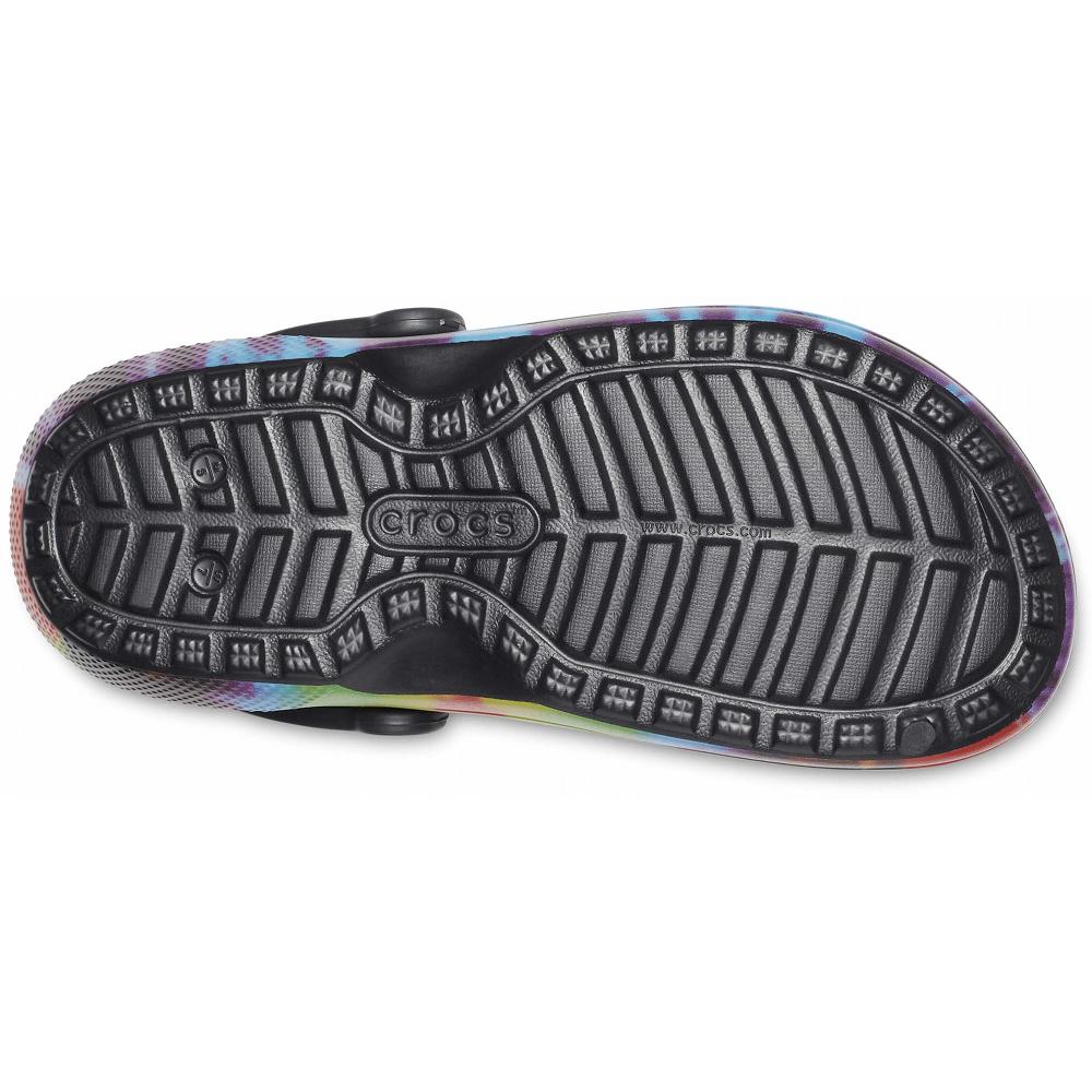 Crocs Classic Lined TieNew Zealand -Dye Men Clogs Black / Multicolor | HWLOMI073