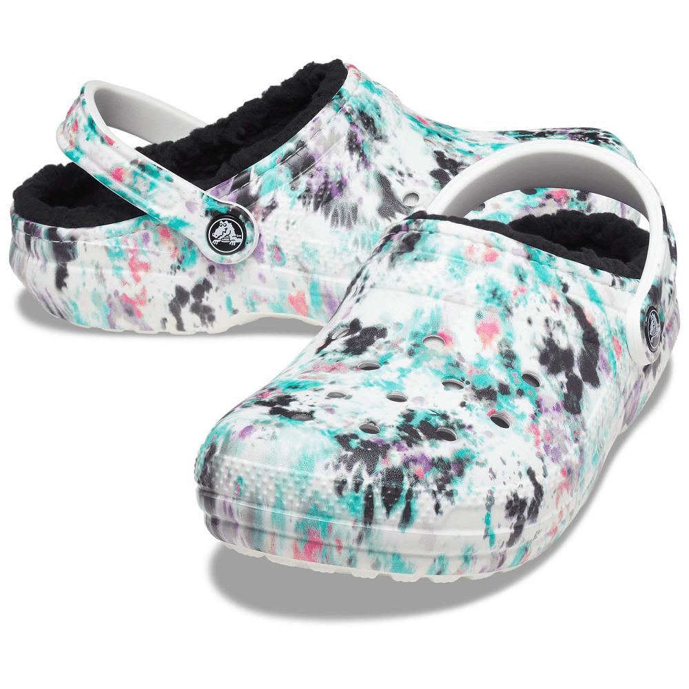 Crocs Classic Lined TieNew Zealand -Dye Men Clogs Mint / Multicolor | FXSIDM590