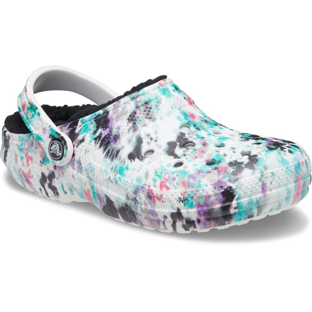 Crocs Classic Lined TieNew Zealand -Dye Men Clogs Mint / Multicolor | FXSIDM590