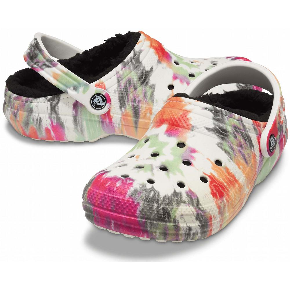Crocs Classic Lined TieNew Zealand -Dye Men Clogs Pink / Multicolor | YAKVRE065