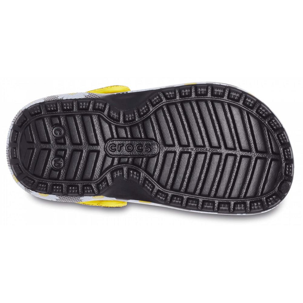 Crocs Classic Lined Vacay Vibes Kids' Clogs Black / White | AFXCPN602