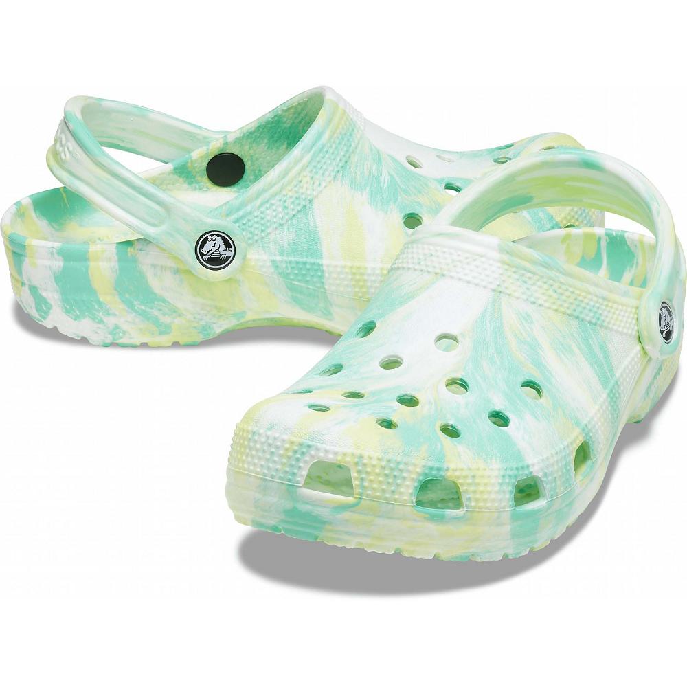 Crocs Classic Marbled Men Clogs Mint | RQLFYO623
