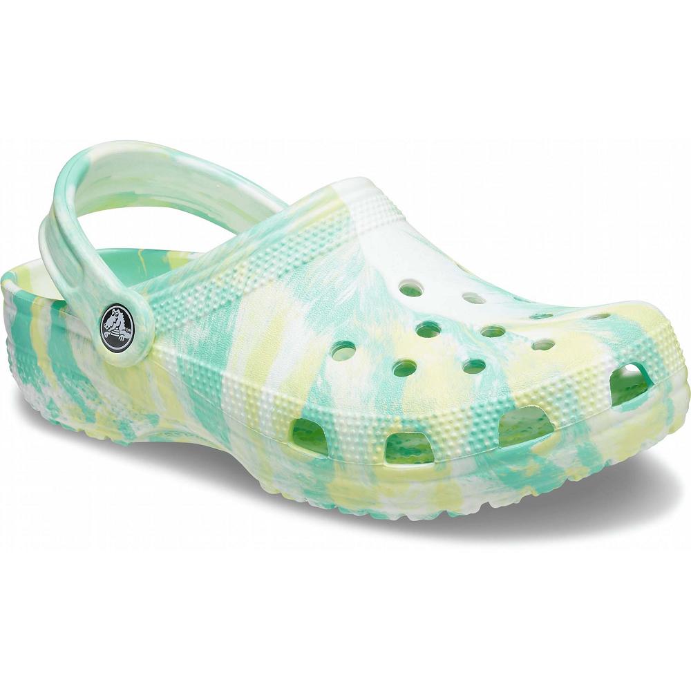 Crocs Classic Marbled Men Clogs Mint | RQLFYO623