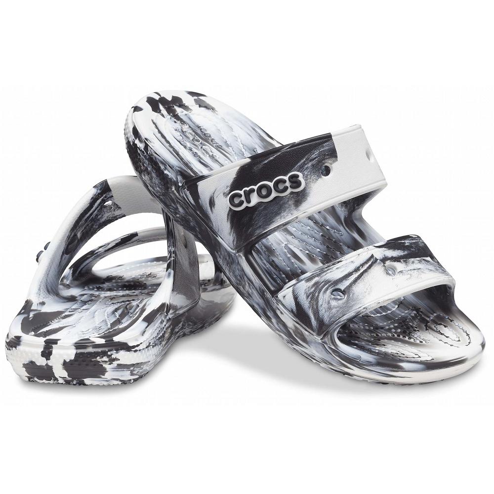 Crocs Classic Marbled Men Sandals Black | BEJMYN183