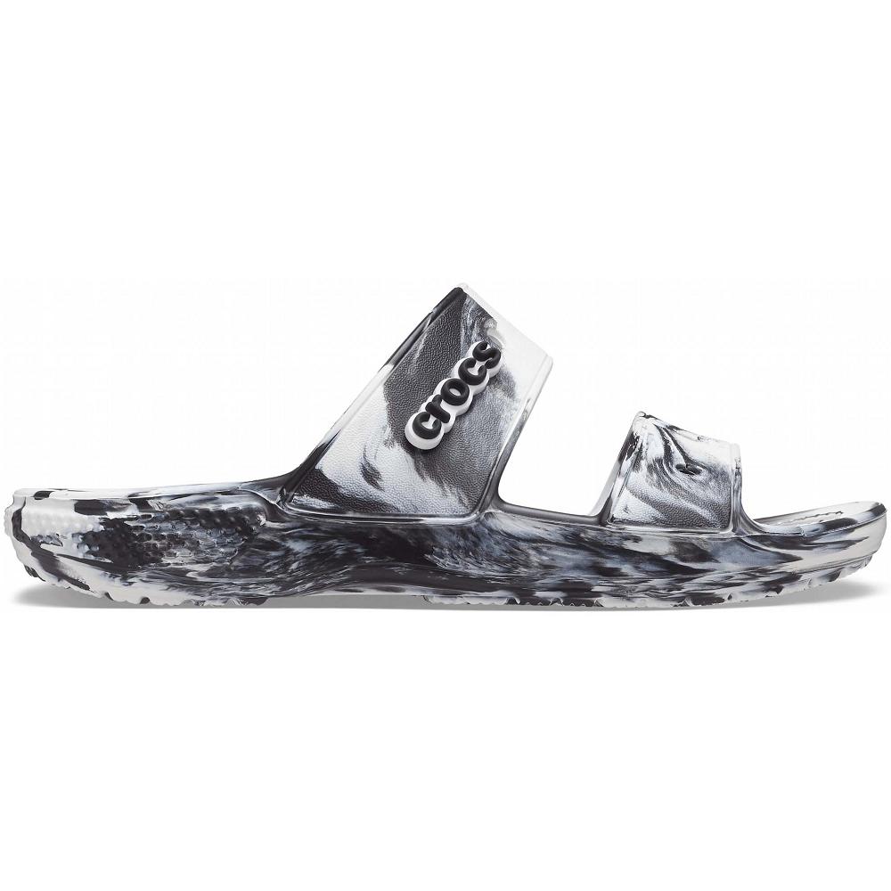 Crocs Classic Marbled Men Sandals Black | BEJMYN183