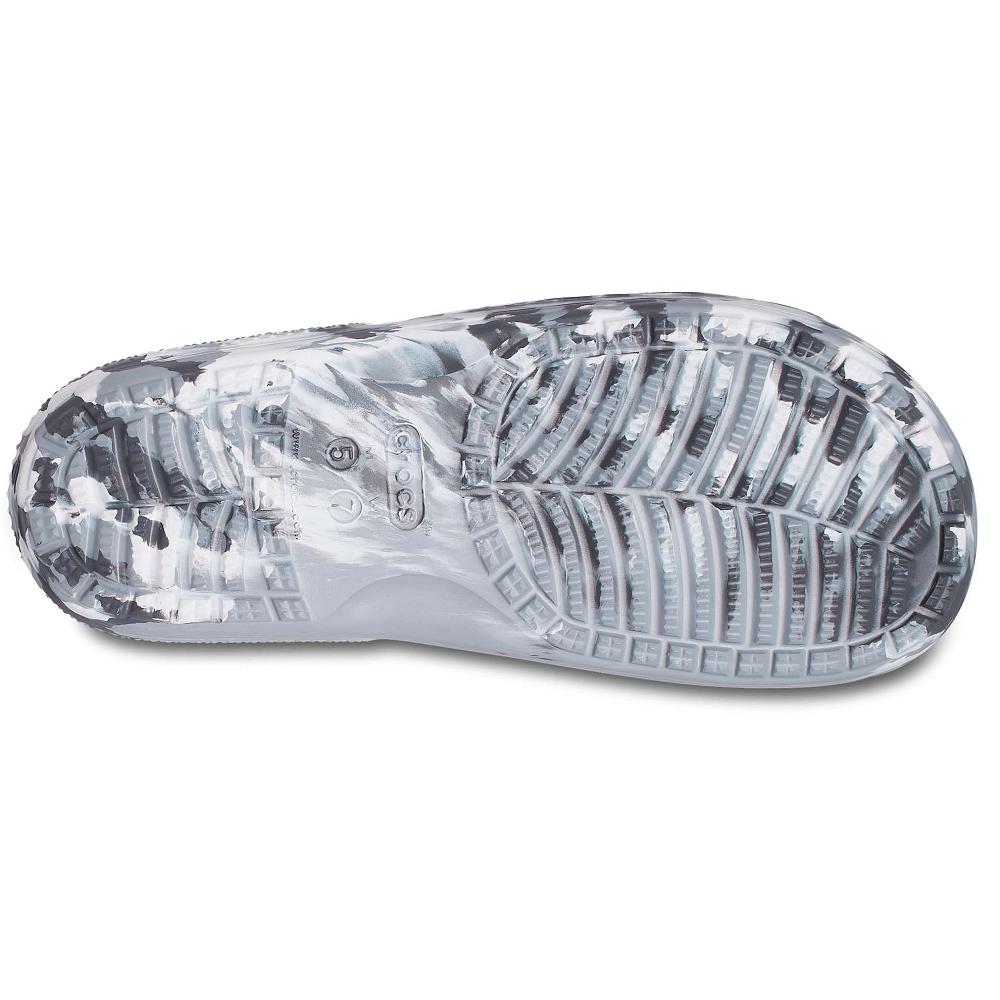 Crocs Classic Marbled Men Slides Grey | GIJVZE276