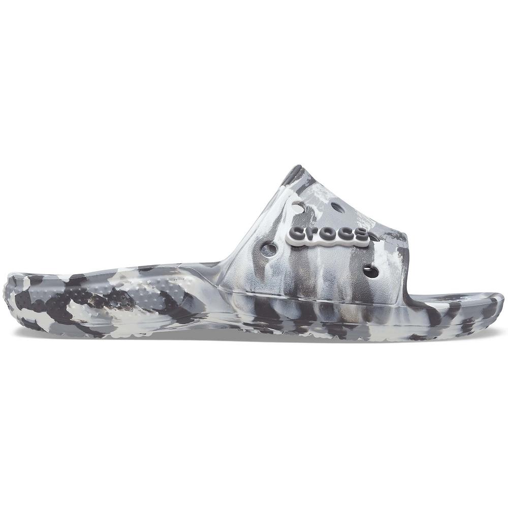 Crocs Classic Marbled Men Slides Grey | GIJVZE276