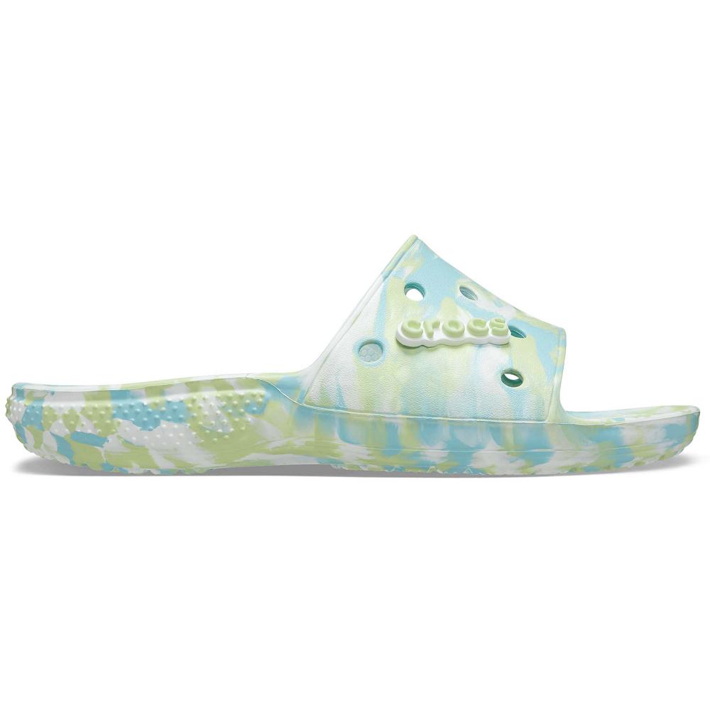 Crocs Classic Marbled Men Slides Turquoise | LMGXRN306