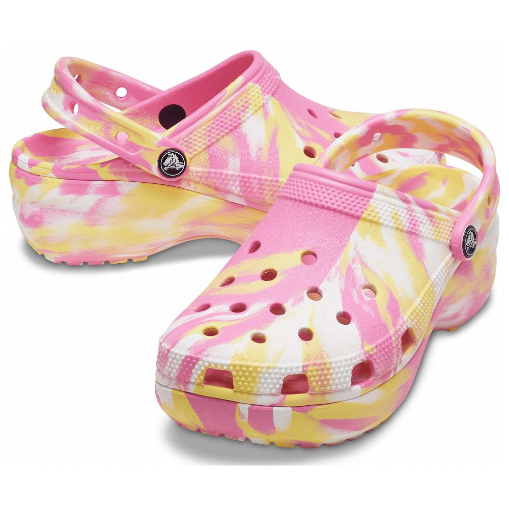 Crocs Classic Marbled Women Clogs Pink / Multicolor | SDGWKM259