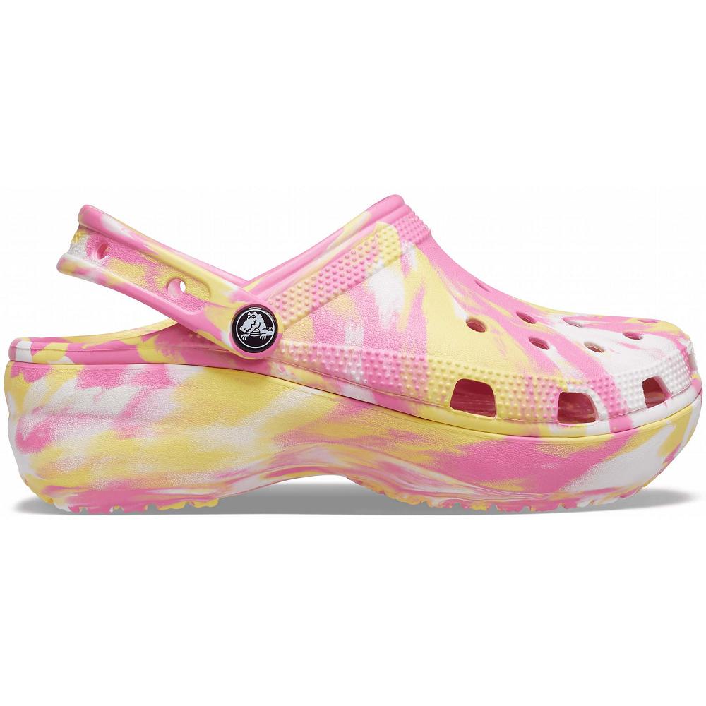Crocs Classic Marbled Women Clogs Pink / Multicolor | SDGWKM259
