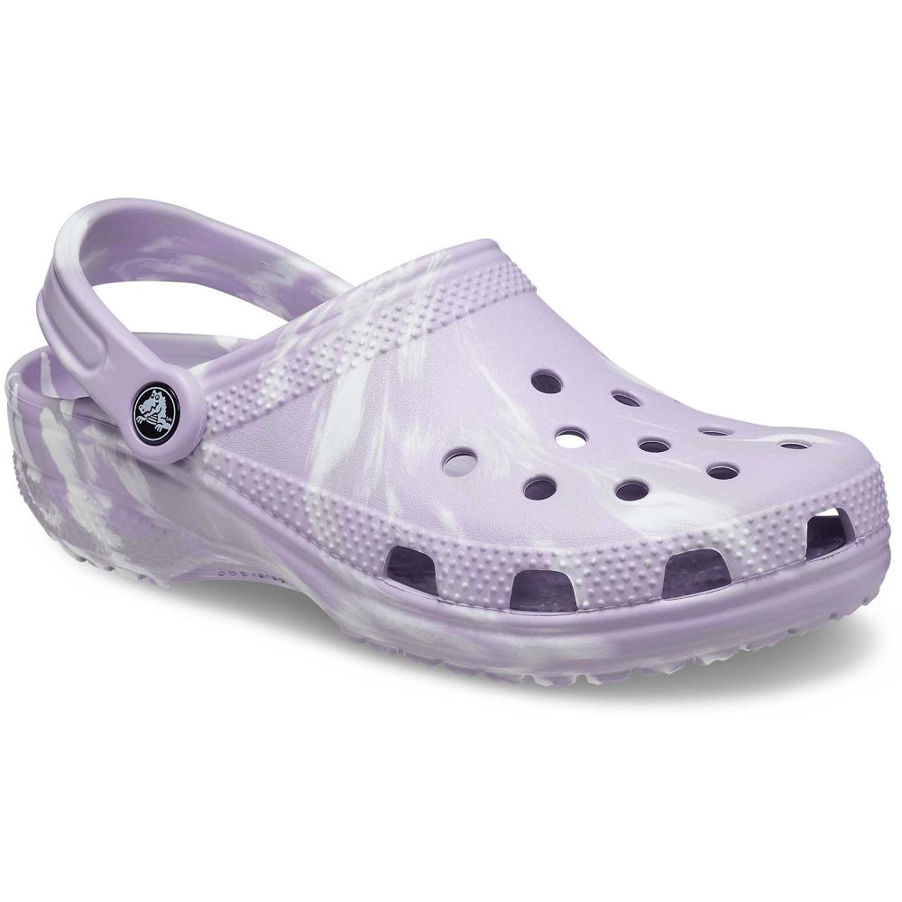 Crocs Classic Marbled Women Clogs Purple | OYWCZH268