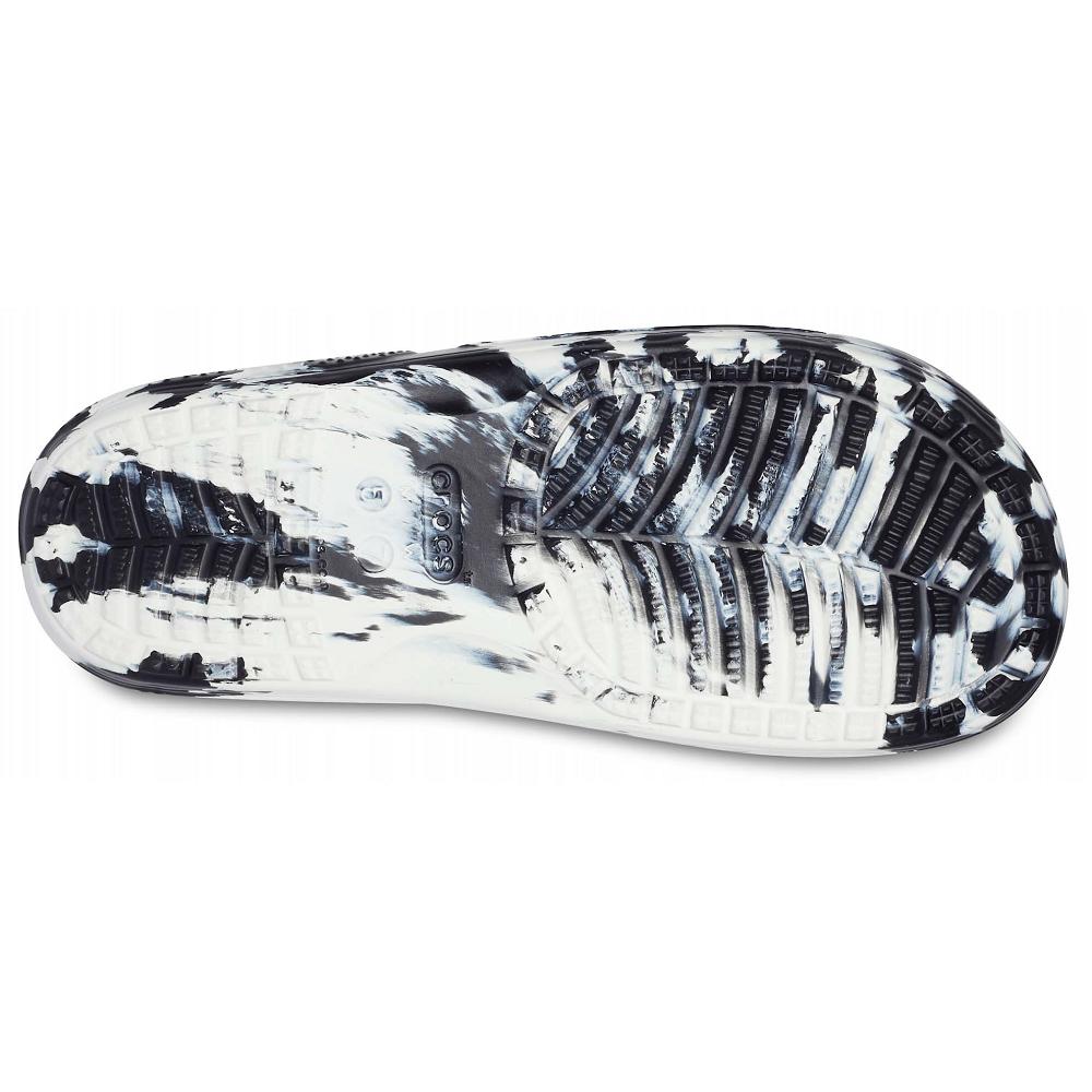 Crocs Classic Marbled Women Slides Black | JMDKFH162