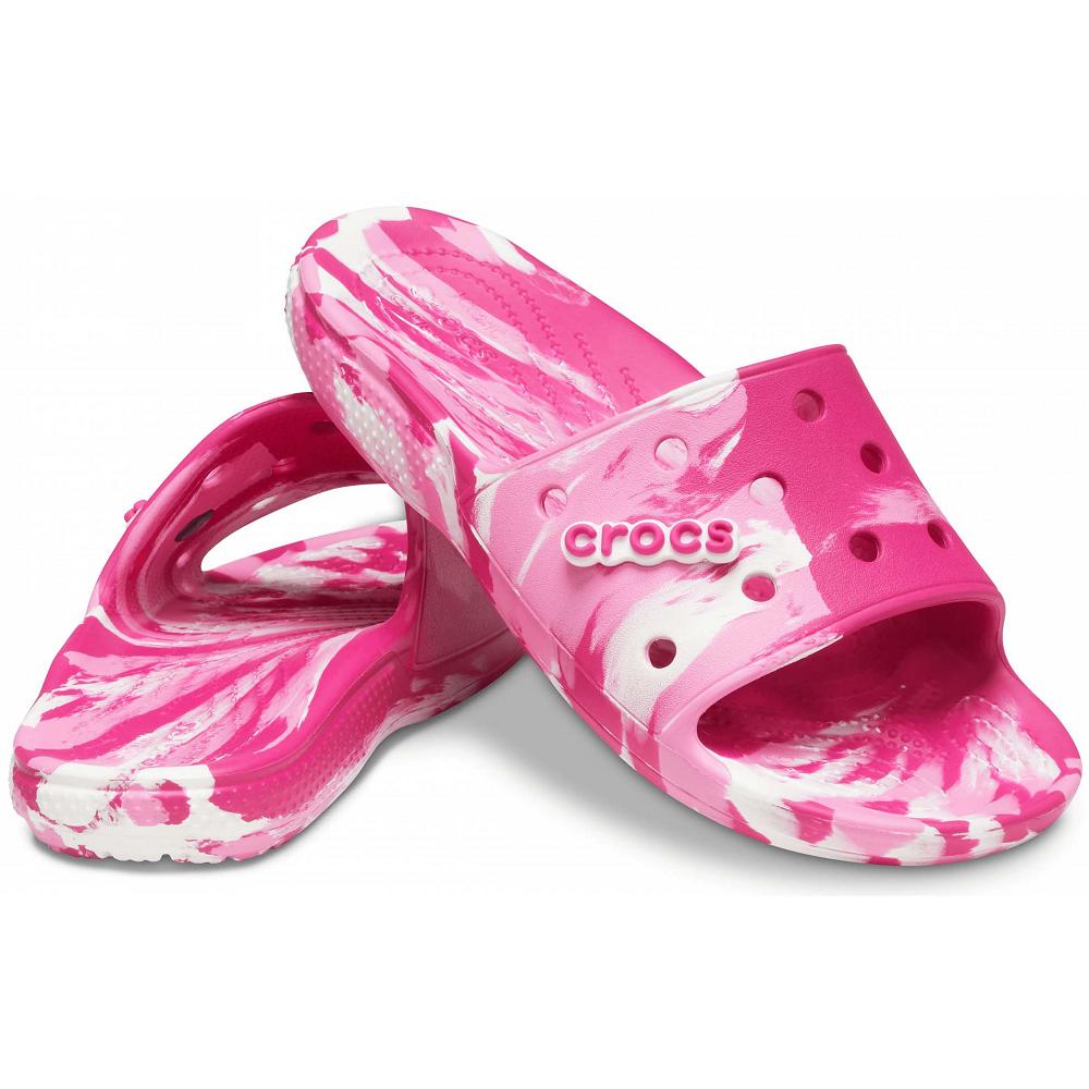 Crocs Classic Marbled Women Slides Pink | DIZYAO306