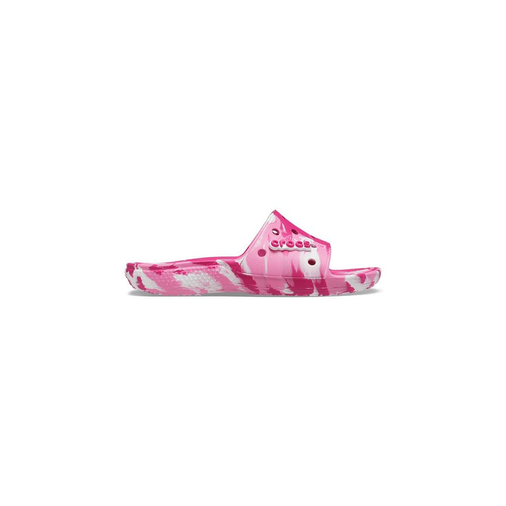 Crocs Classic Marbled Women Slides Pink | DIZYAO306